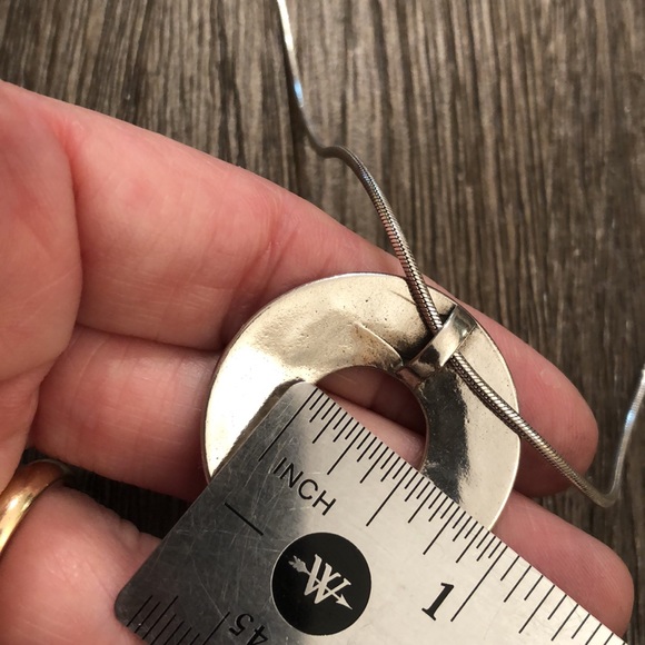 Sterling Silver Round Disc with Stick Figure Birds - Picture 8 of 14